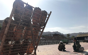 甘肃景泰:黄河石林好风景 农民收获好“钱景”